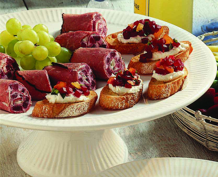 Beef & Beet Canapes