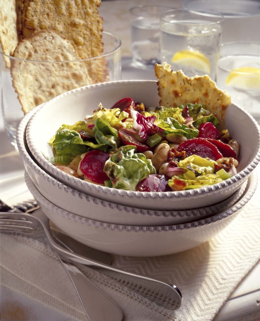 Beet & Bean Salad with Warm Basil-Bacon Dressing