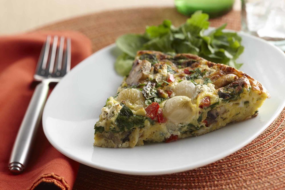 Onion, Spinach & Mushroom Frittata