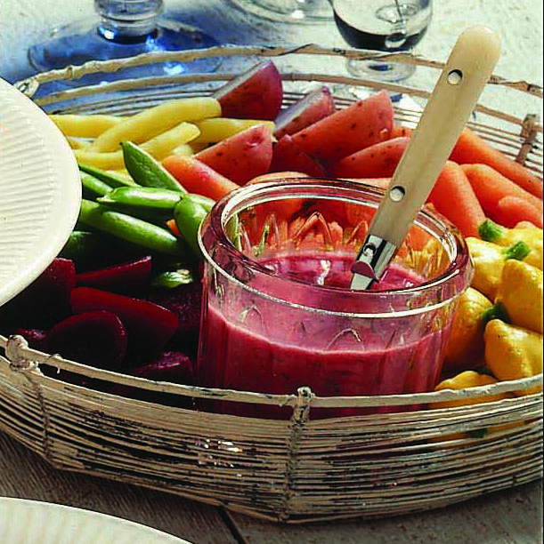 Summer Fresh Vegetables with Ruby Beet Vinaigrette
