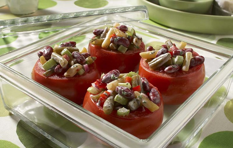 Bean Salad Stuffed Tomatoes