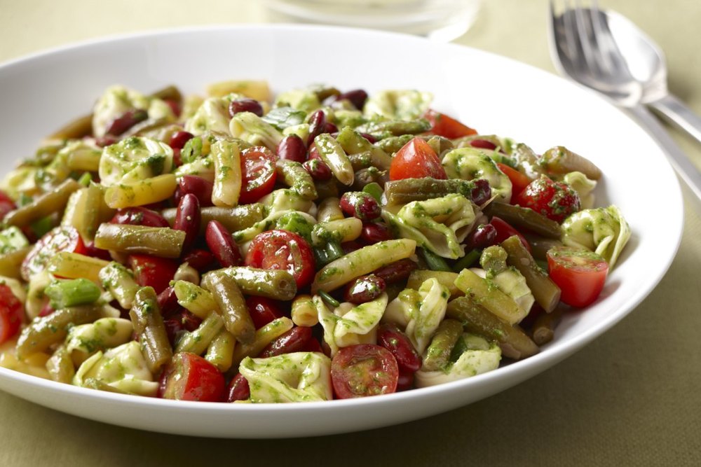 Bean, Tortellini & Pesto Salad