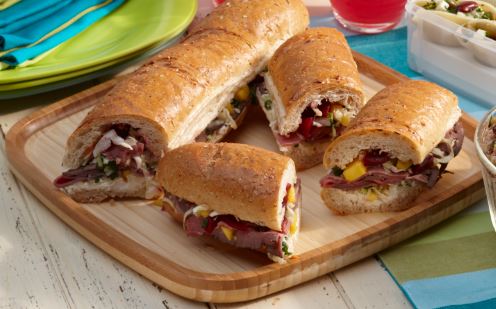 Picnic Sandwiches with Beet-Mango Slaw