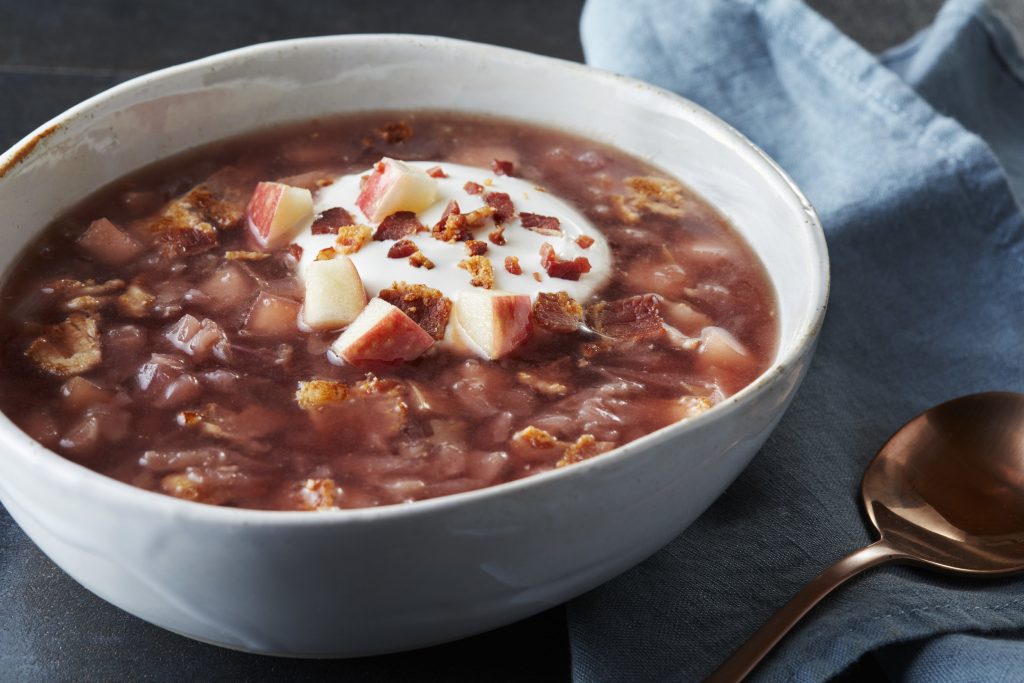 Bacon Apple-Red Cabbage Soup