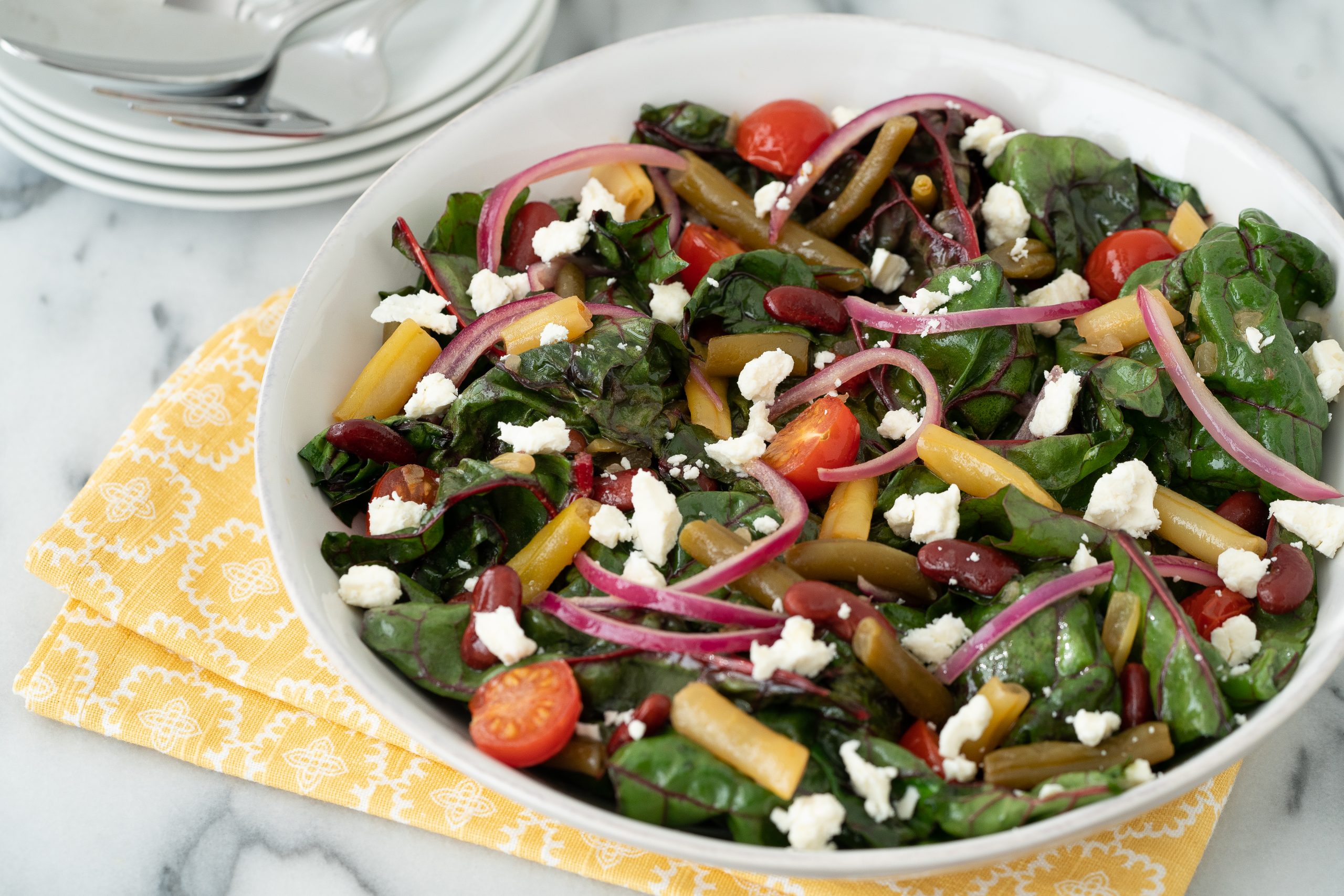 Warm Bean & Swiss Chard Salad