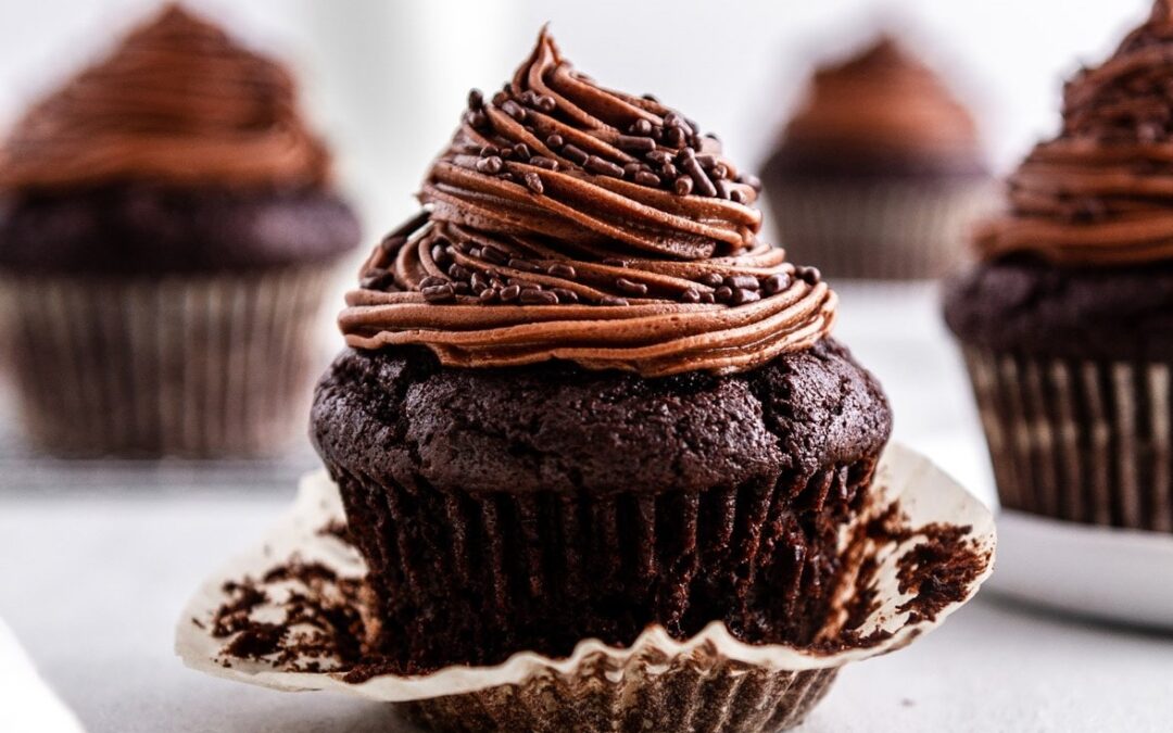 Dark Chocolate Beet Cupcakes with Mocha Buttercream Frosting