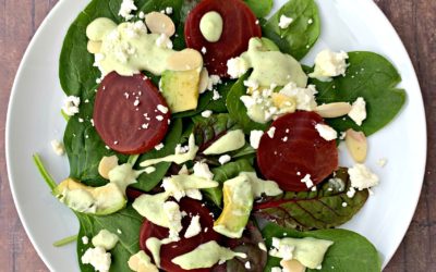 Green Goddess Salad with Sliced Beets