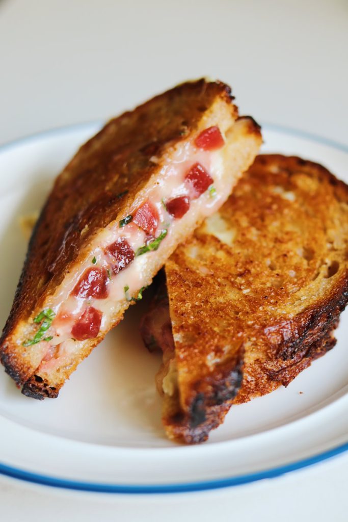 Sweet Heat Pickled Beet Grilled Cheese