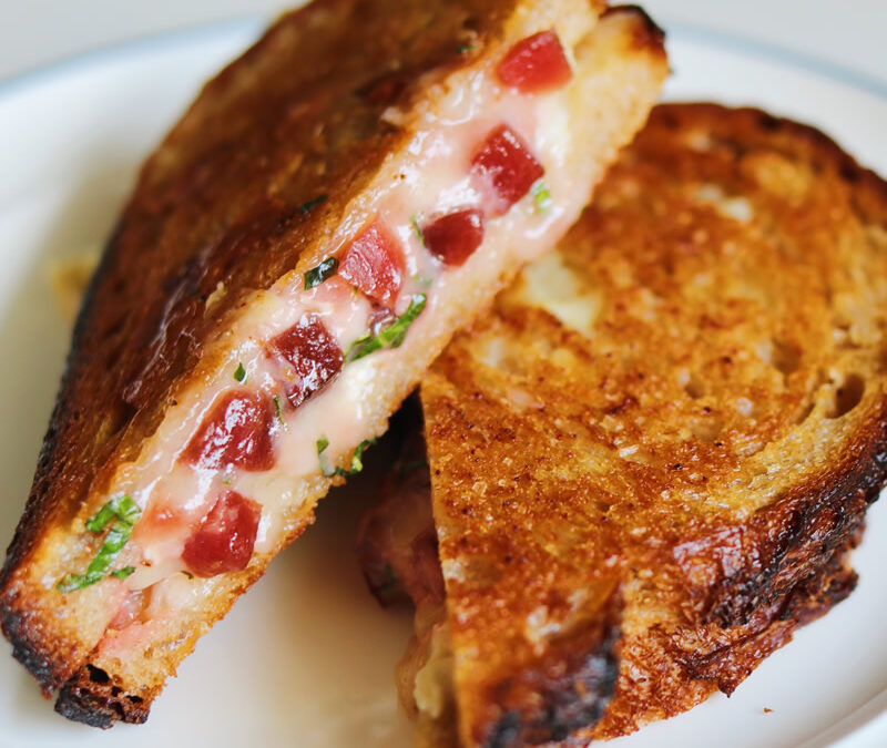 Sweet Heat Pickled Beet Grilled Cheese