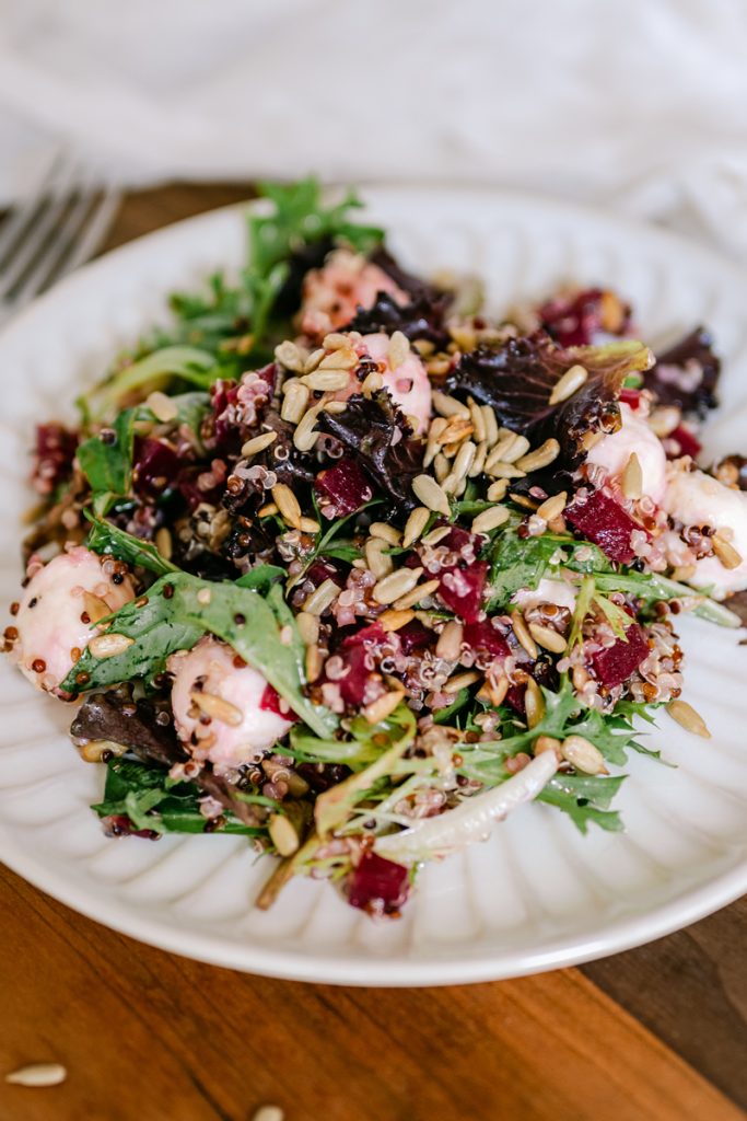 Scrumptious Beet, Seeds & Grains Salad