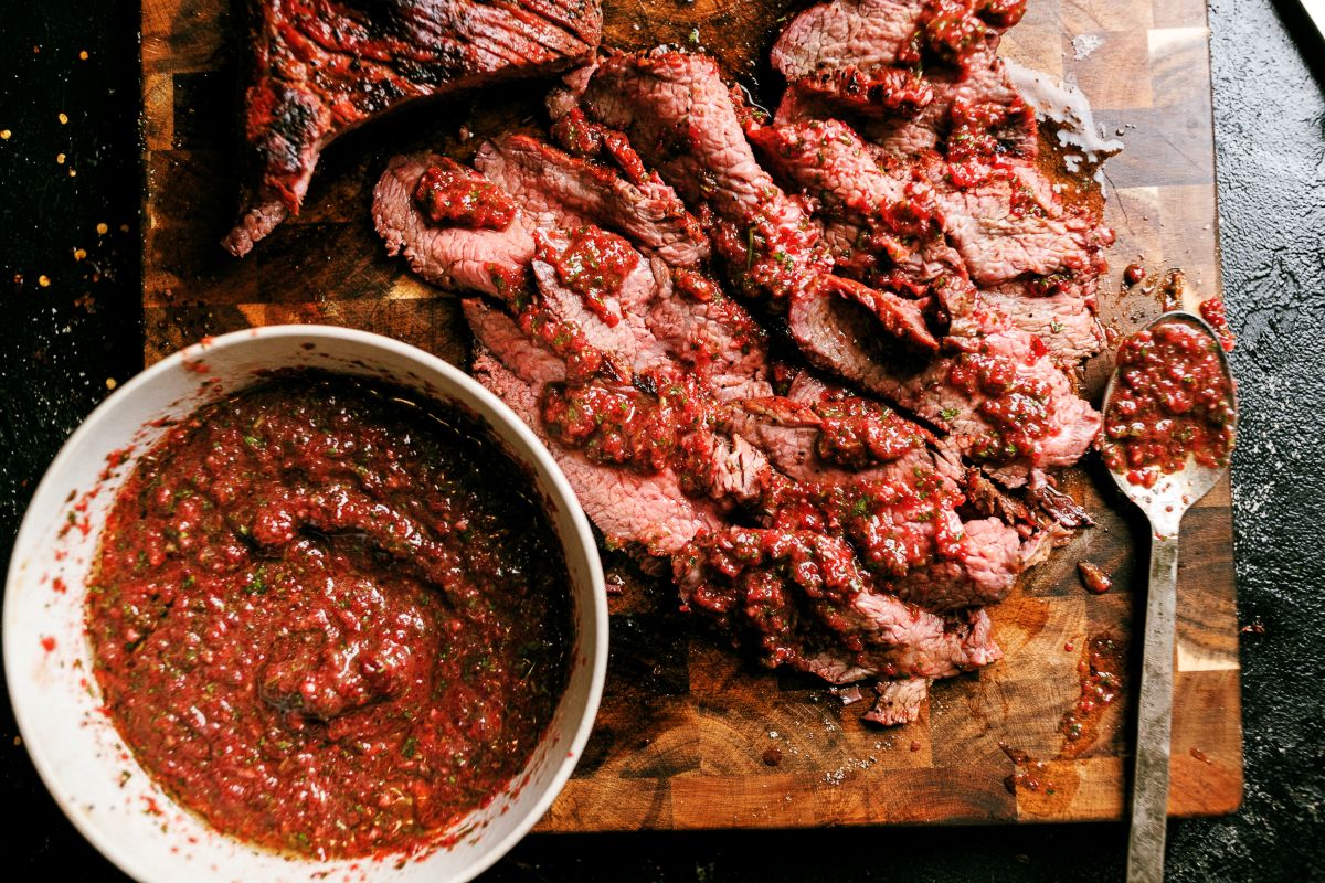 Pickled Beet Chimichurri Tri-Tip