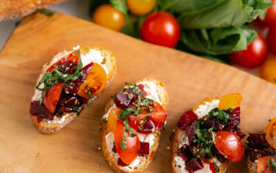 Beet & Goat Cheese Crostini