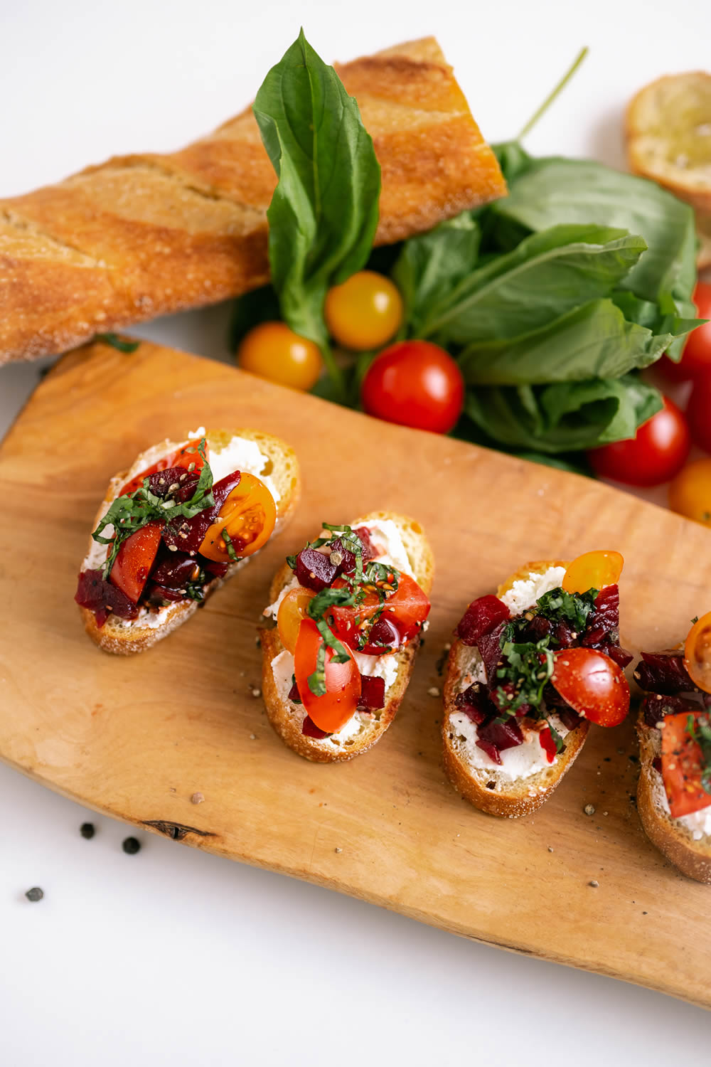 Beet Goat Cheese Crostini