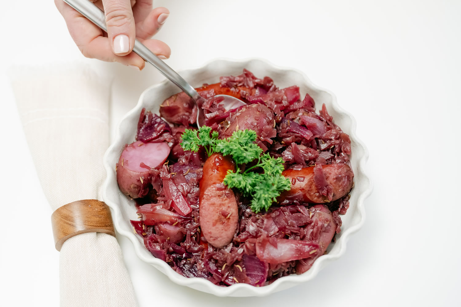 Red Cabbage & Sausage