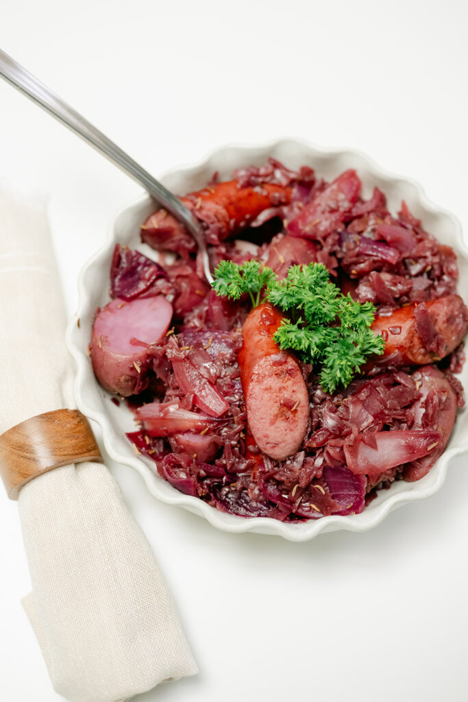 Red Cabbage & Sausage Skillet