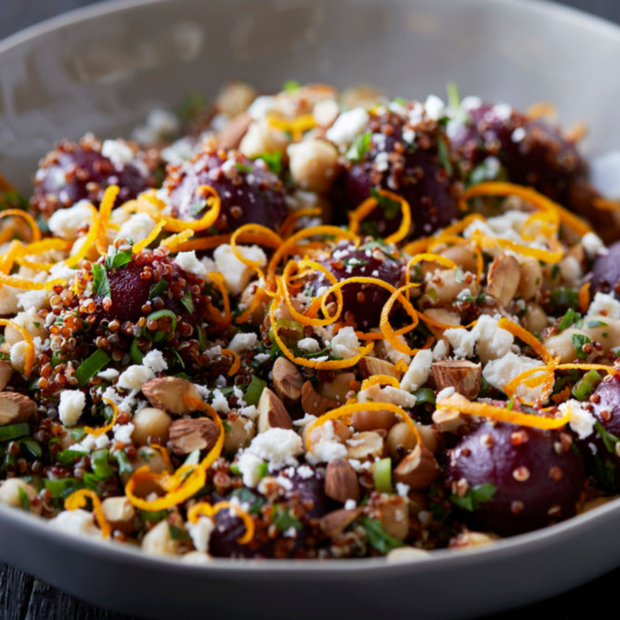 pickled beet red quinoa salad