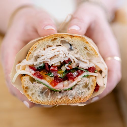 Turkey, Beet Relish & Hummus Sandwich