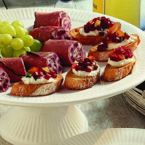 Beef and Beet Canapes