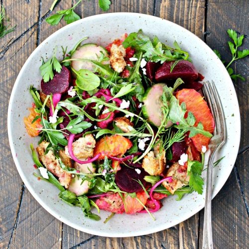 Beet Panzanella Salad