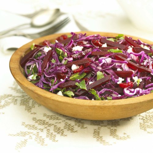 Holiday Coleslaw with Beets & Cranberries