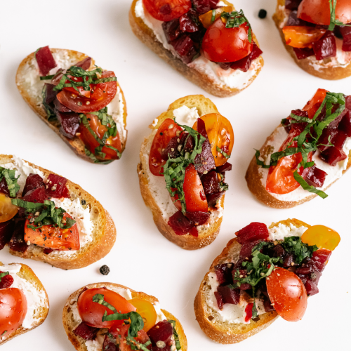 beet and goat cheese crostini aunt nellies recipes