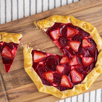 beet cheese cake galette