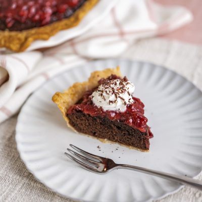 Sweet Beet-Topped Brownie Pie